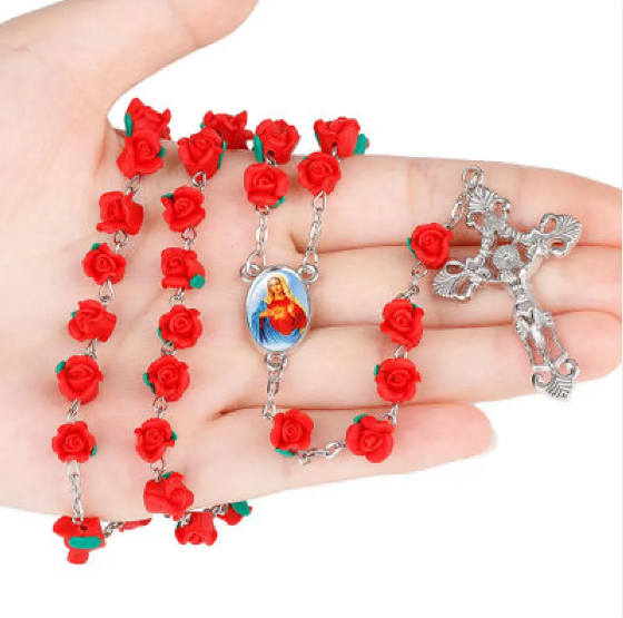 Rose Beaded Necklace