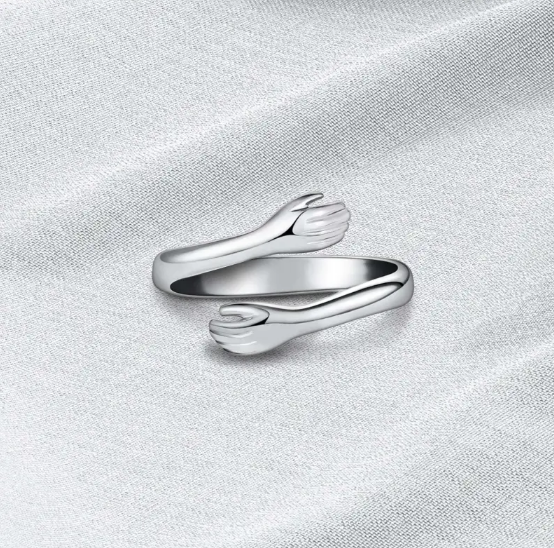 Adjustable Heart Hug Ring