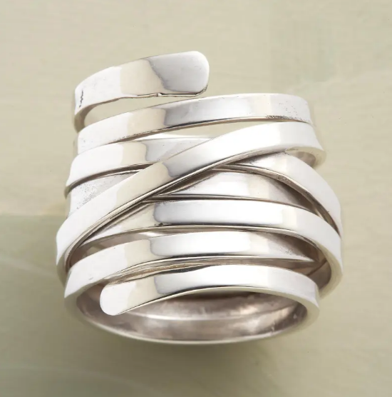 Modern Geometric Metal Ring