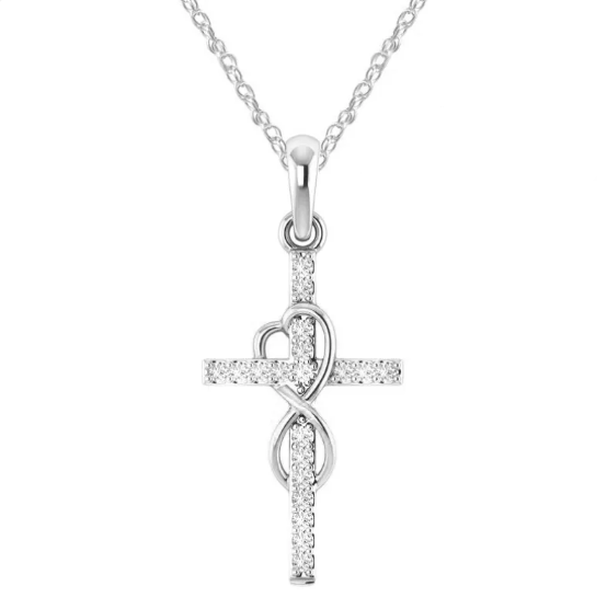 Diamond Cross Pendant Necklace