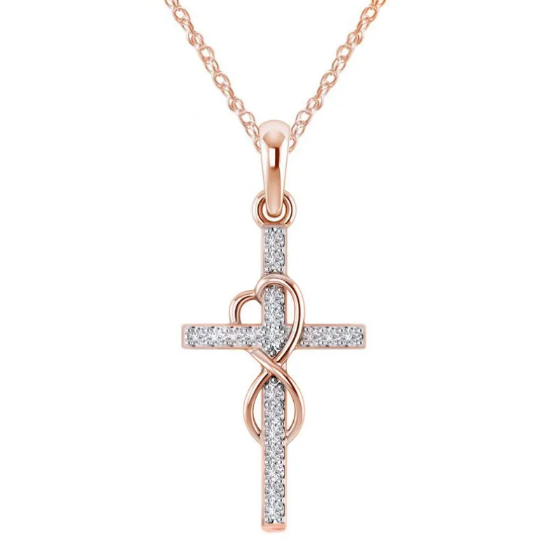 Diamond Cross Pendant Necklace