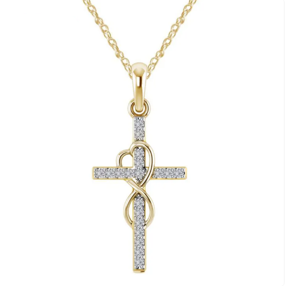 Diamond Cross Pendant Necklace