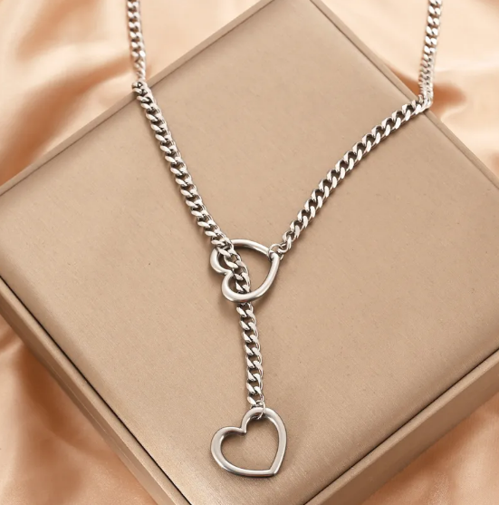 Lara Stainless Steel Heart Necklace