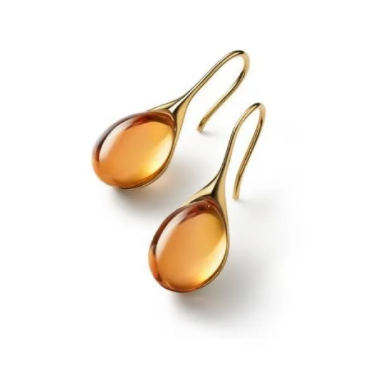 Opal-Embedded Earrings