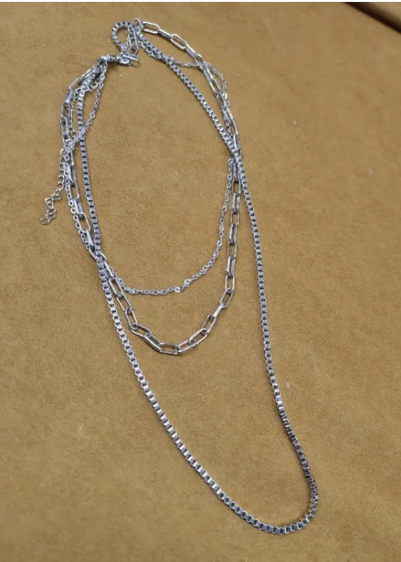 Triple Layer Stainless Steel Necklace