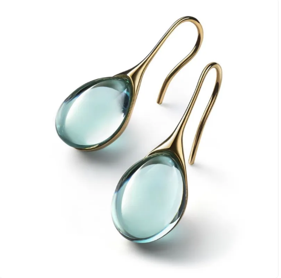 Opal-Embedded Earrings