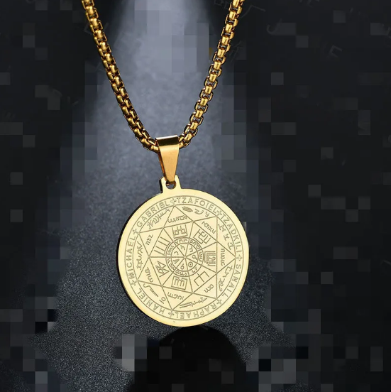 Triton Angel Six-Star Pendant Necklace