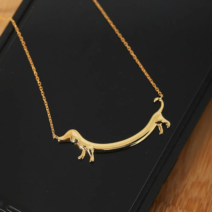 Gold Dachshund Dog Collar