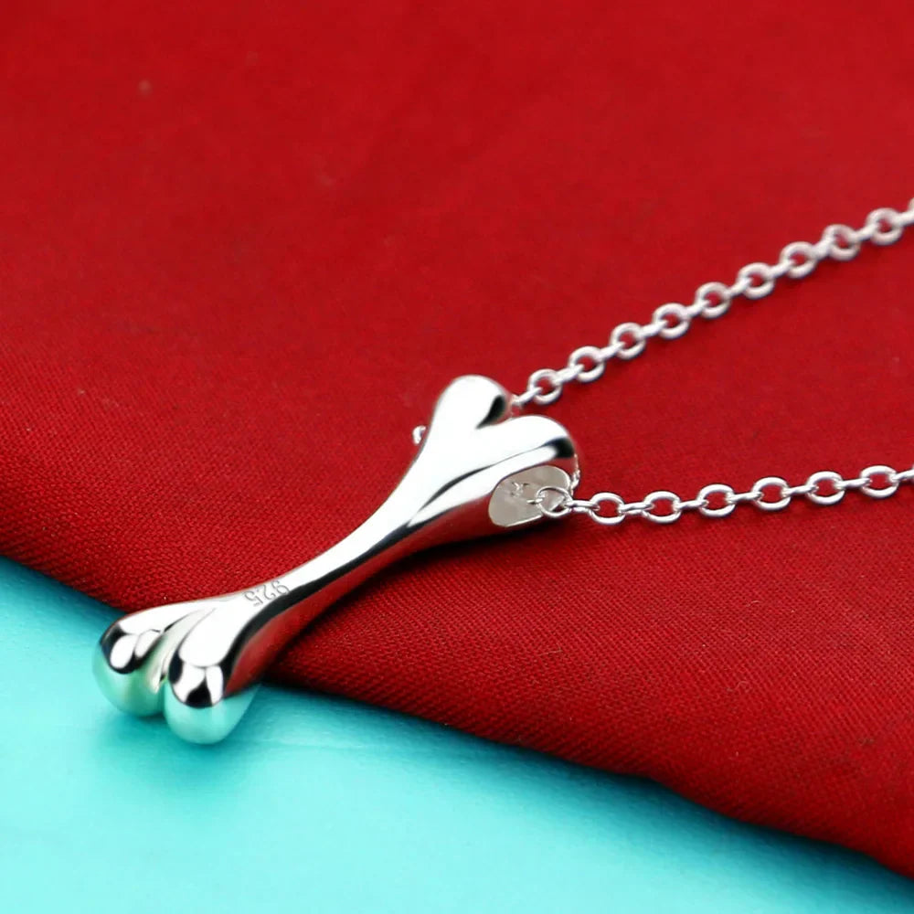 Bone-Shaped Pendant Necklace