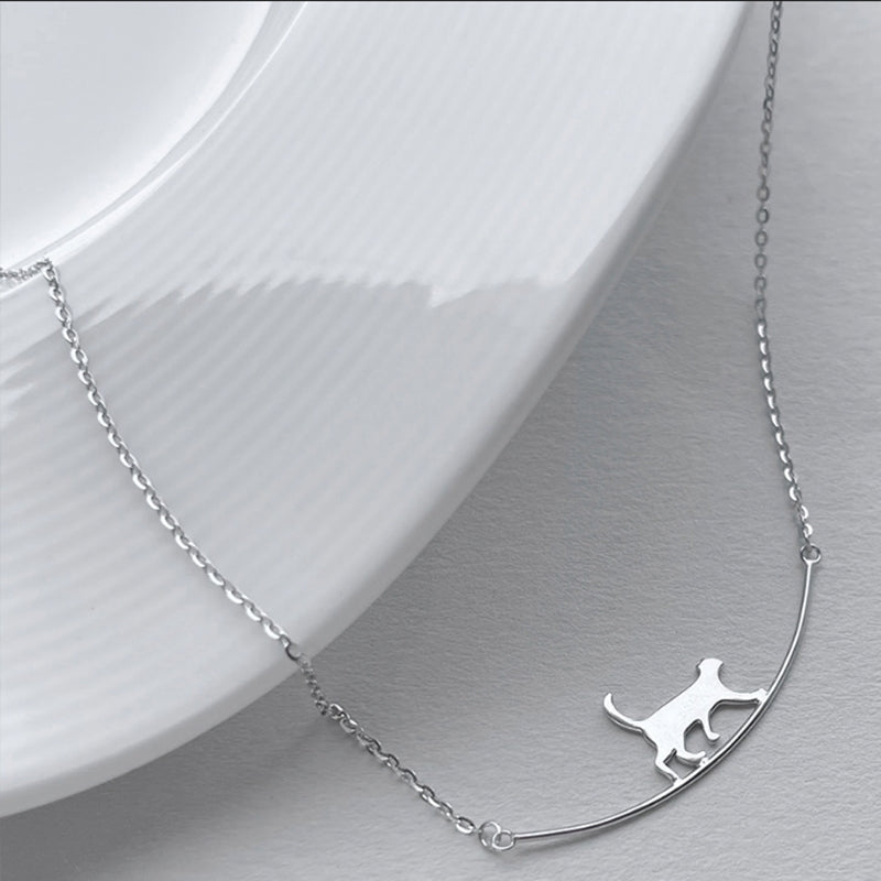 Silver Climbing Cat Collar