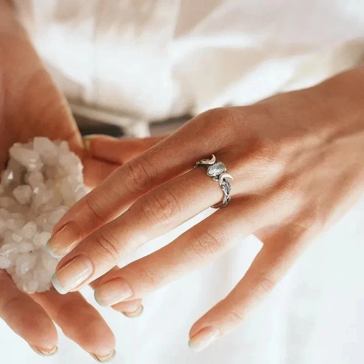 Moonstone Ring" can be rewritten as "Lustrous Moonstone Ring.