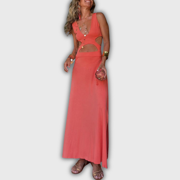 Bianca – Dress with Deep Neckline and Cut-Outs