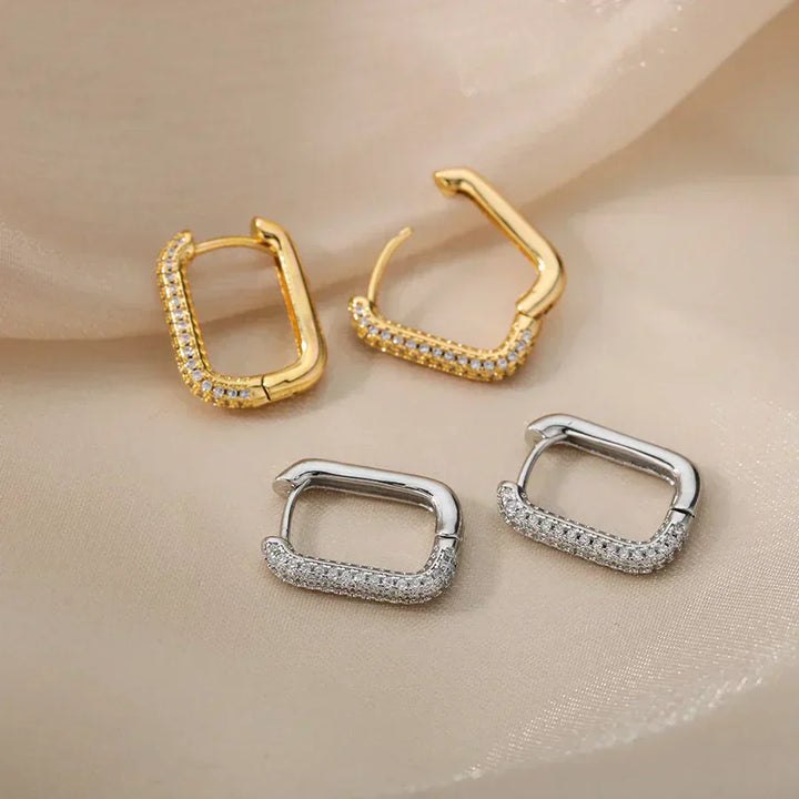 Valerie Square & Circle Earrings