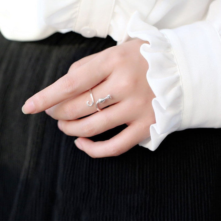Silver Adjustable Kitten Ring