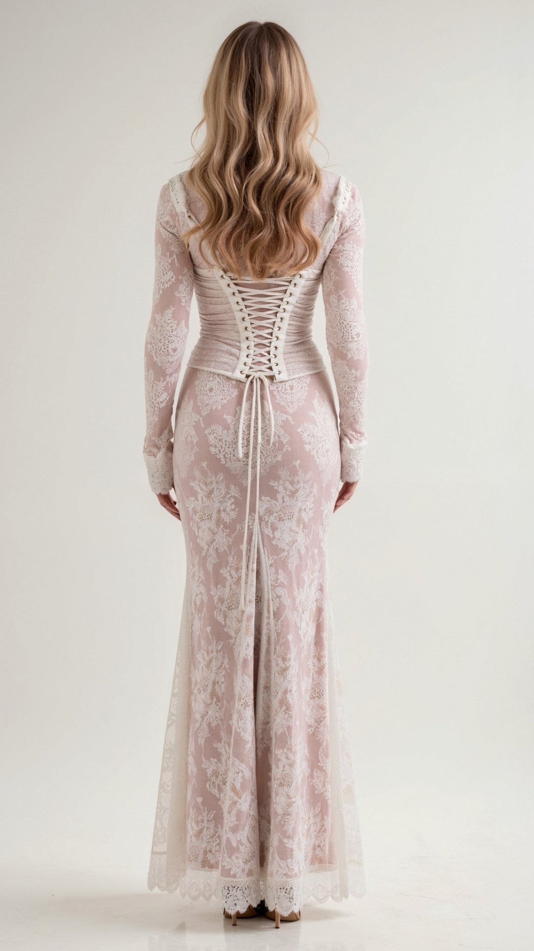 Olivia Elegant Lace Long Sleeve Maxi Dress