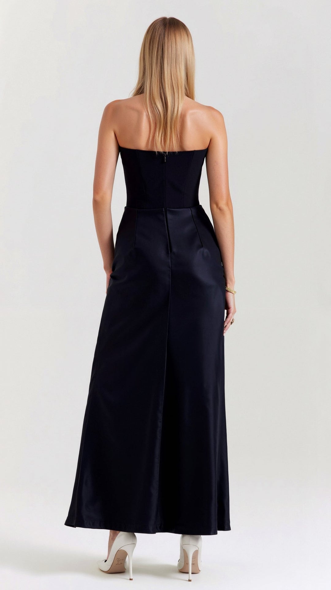 Lydia Elegant Strapless Maxi Dress