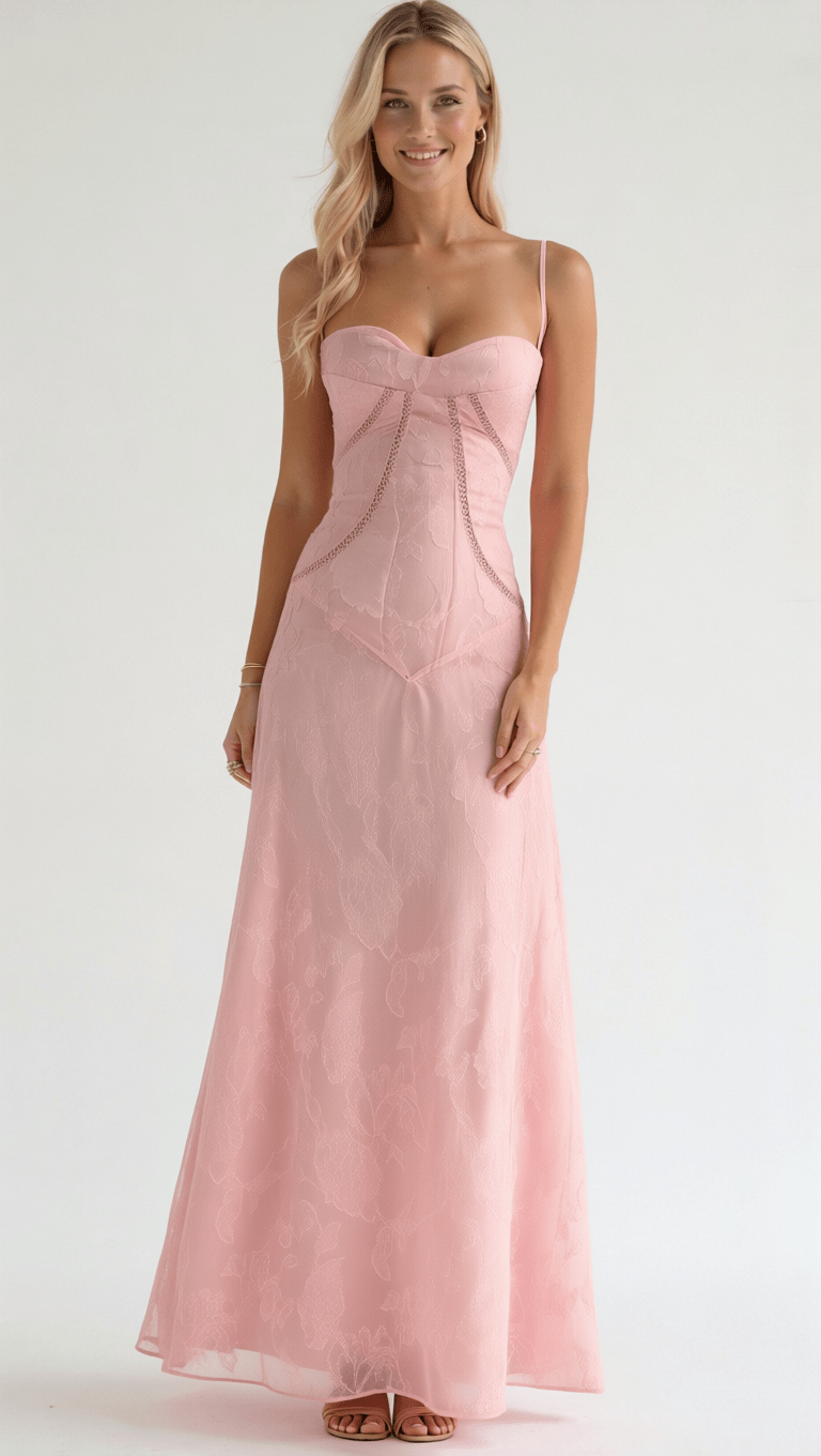 Mary Floral Jacquard Maxi Dress