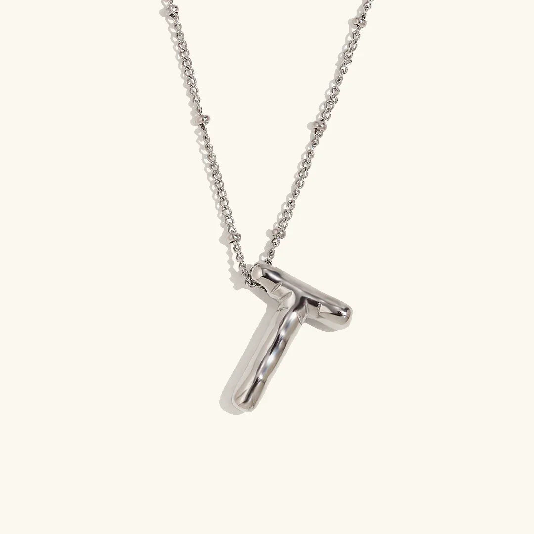 Balloon Initial Gold Necklace