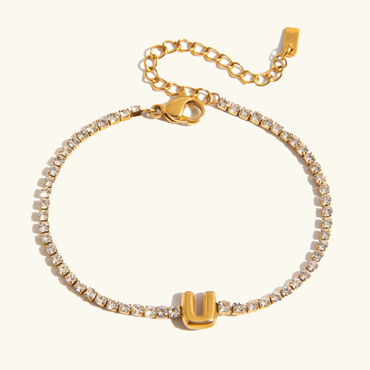 Chic Gold Bubble Letter Bracelet