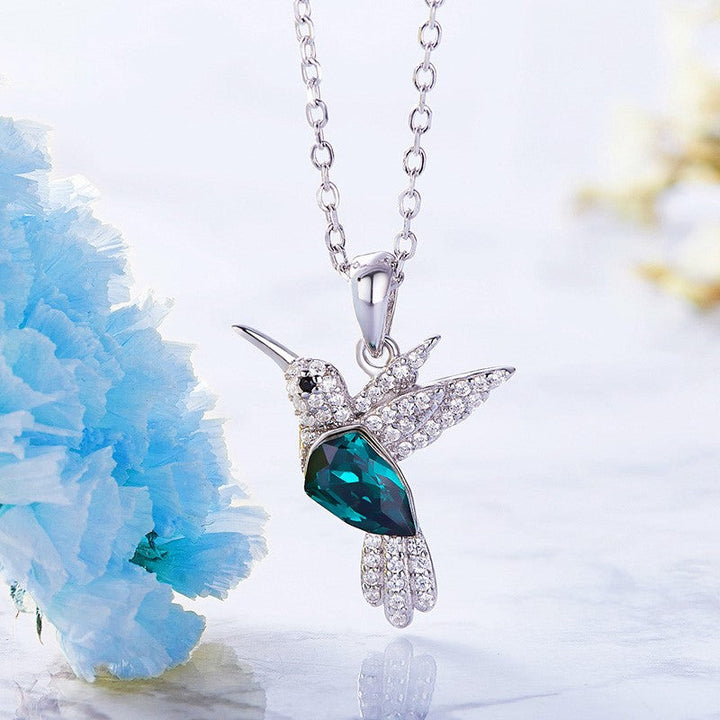 Zirconia Baby Hummingbird Necklace