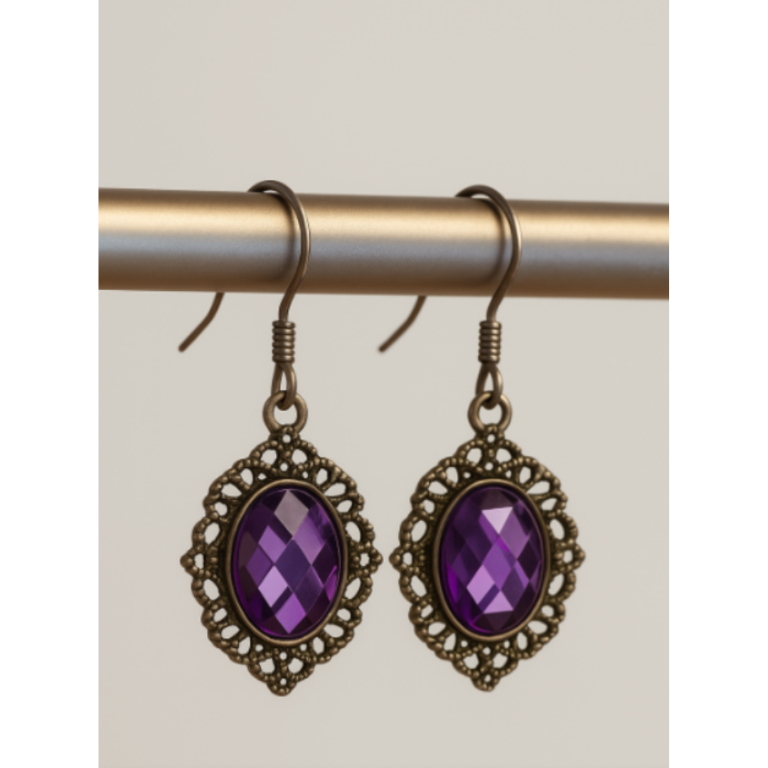 Yara Amethyst Stud Earrings