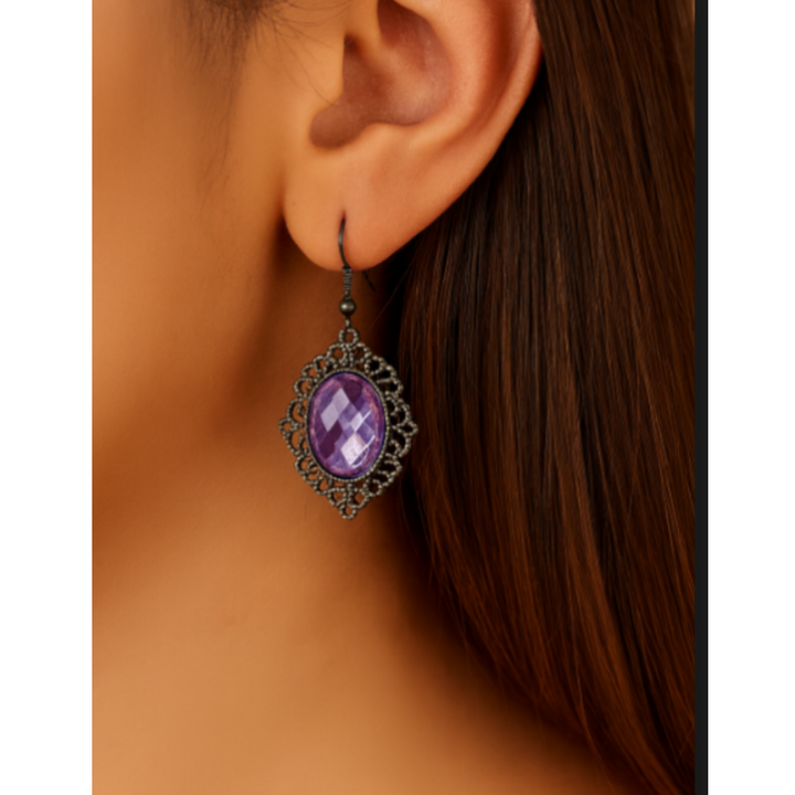Yara Amethyst Stud Earrings