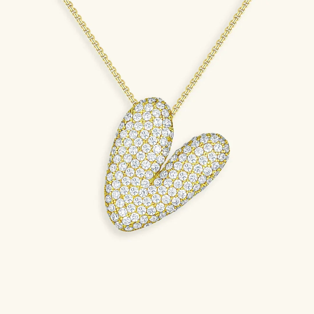 Initial Bubble Diamond Necklace