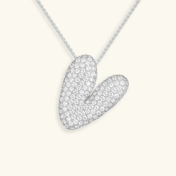 Initial Bubble Diamond Necklace