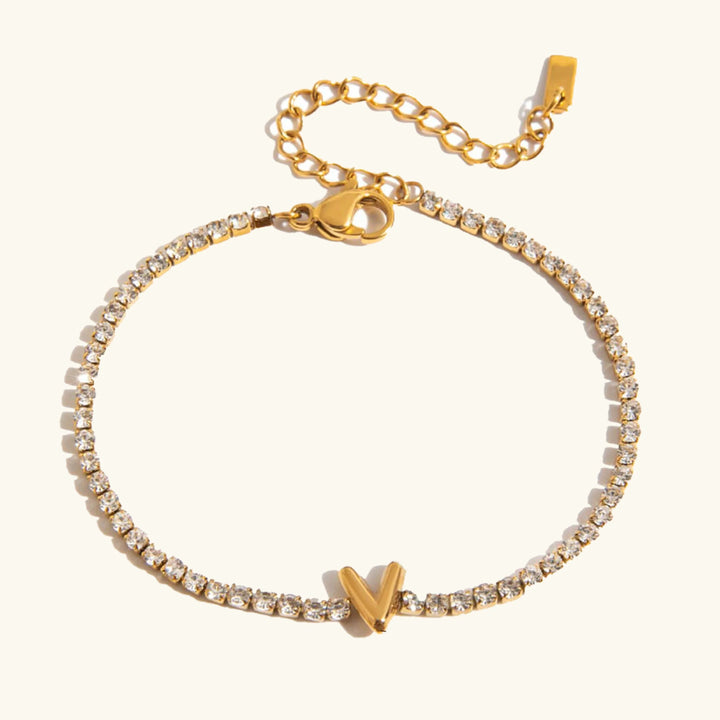 Chic Gold Bubble Letter Bracelet