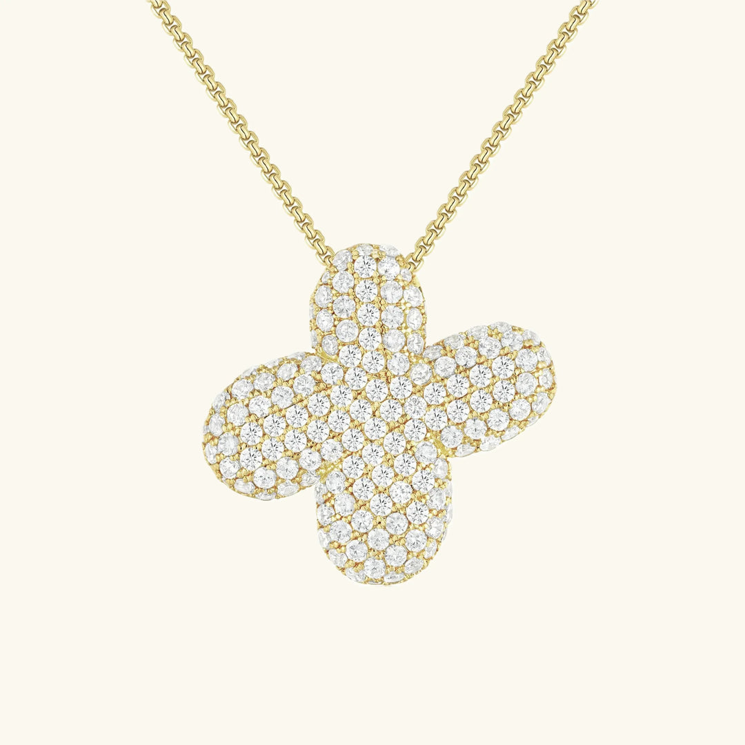 Initial Bubble Diamond Necklace