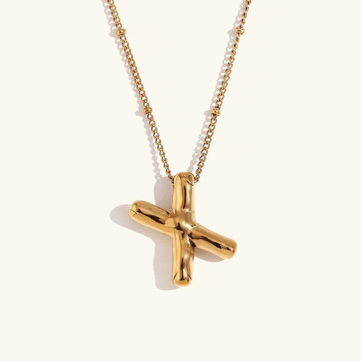 Balloon Initial Gold Necklace