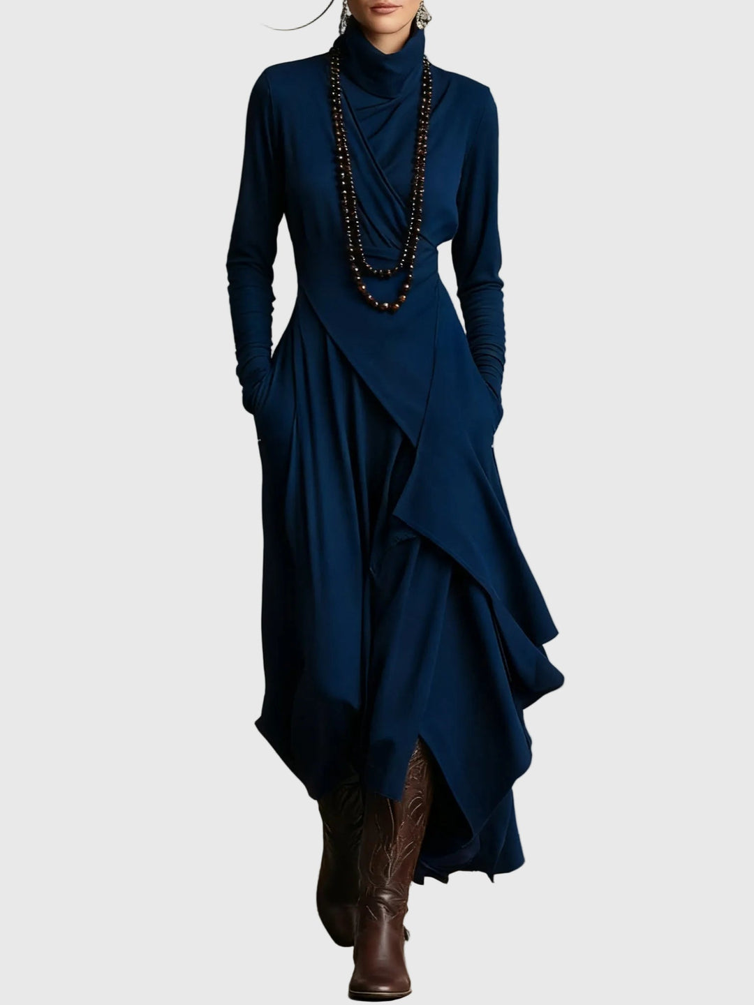 Violet Pleated Maxi Dress