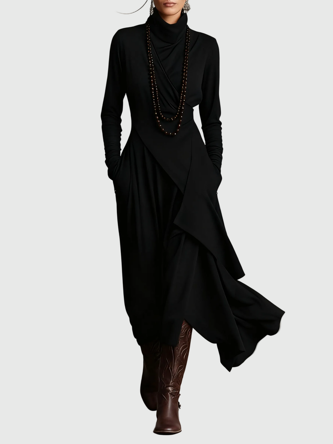 Violet Pleated Maxi Dress