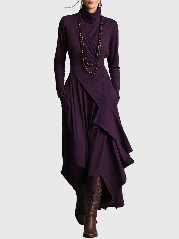Violet Pleated Maxi Dress