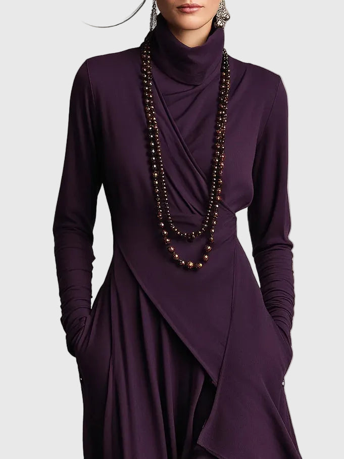 Violet Pleated Maxi Dress