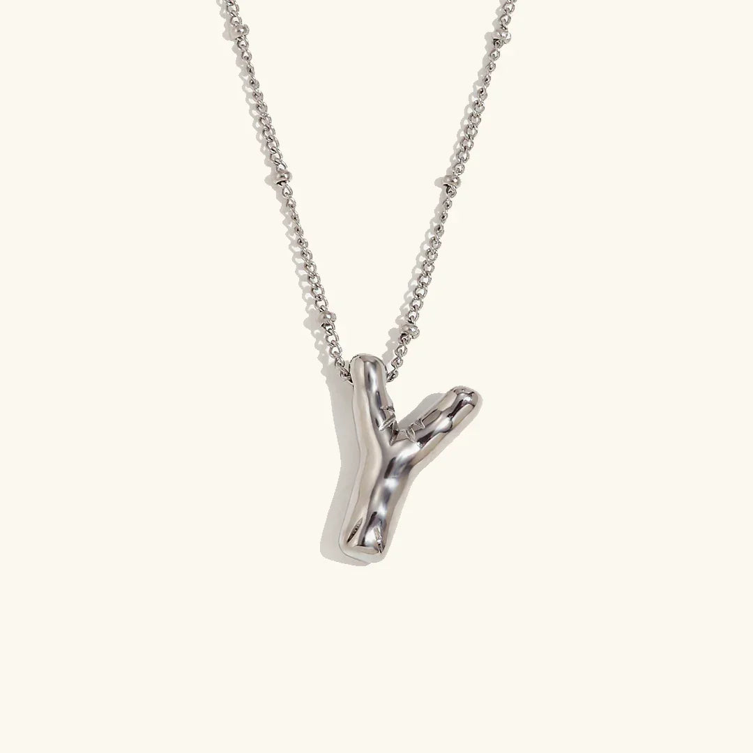 Balloon Initial Gold Necklace