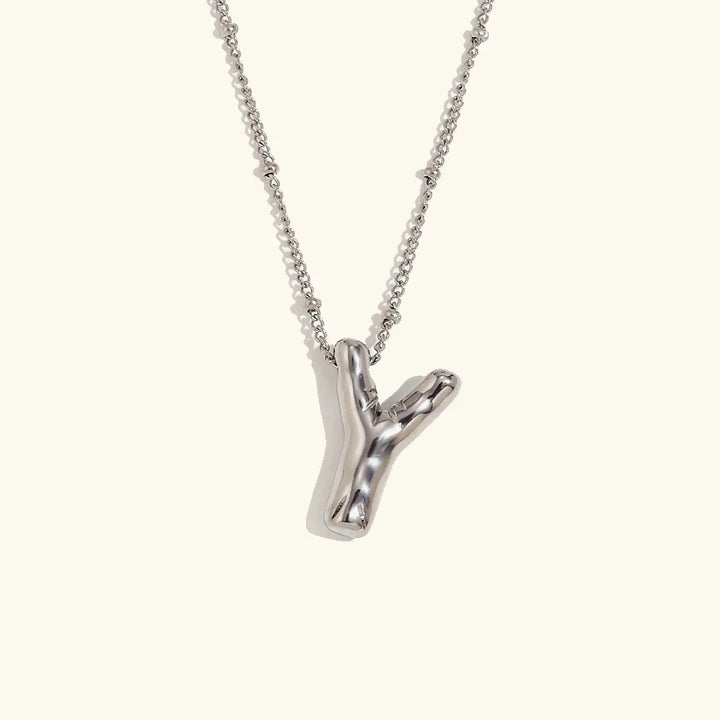 Balloon Initial Gold Necklace
