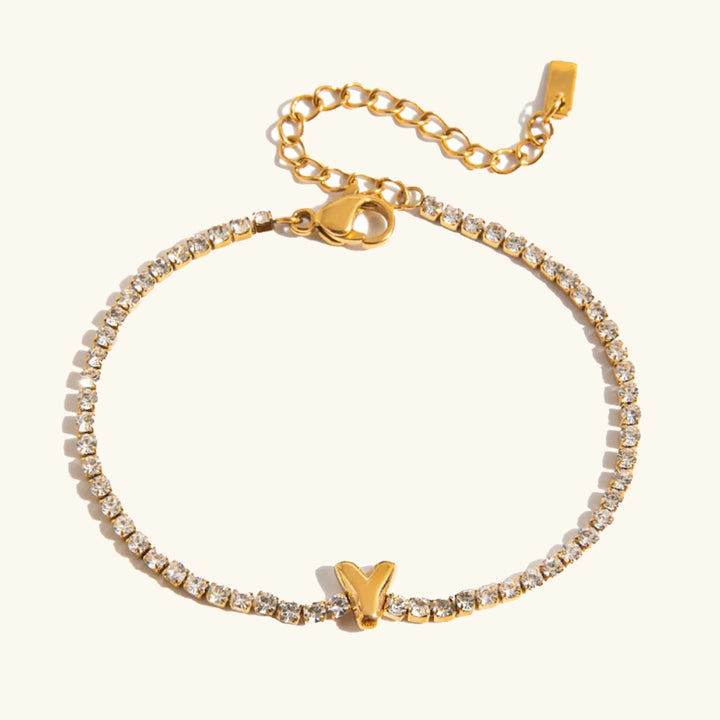 Chic Gold Bubble Letter Bracelet