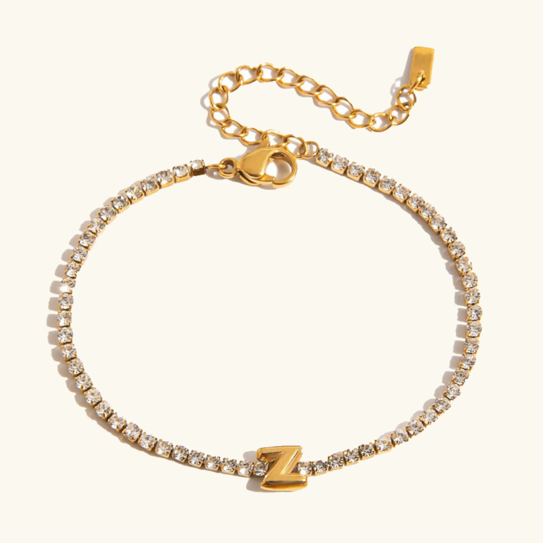 Chic Gold Bubble Letter Bracelet
