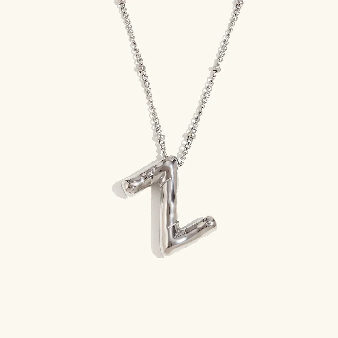 Balloon Initial Gold Necklace