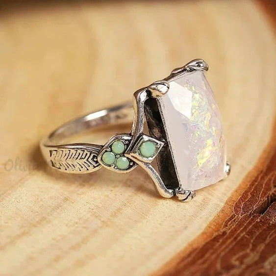 Vintage Silver Opal Ring