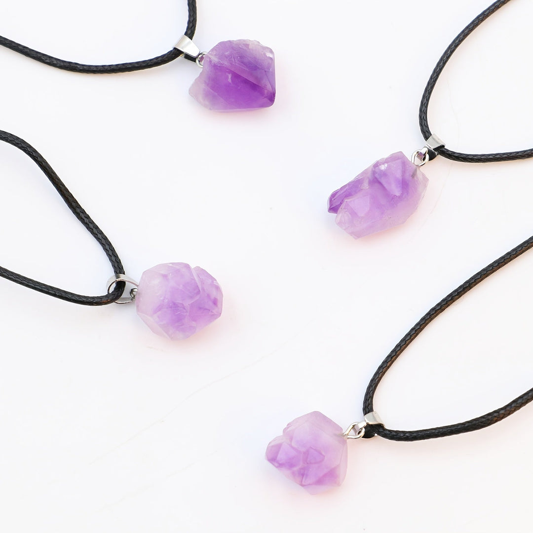 Rose Amethyst Pendant Necklace