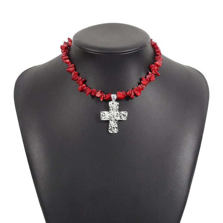 Natural Stone Cross Pendants
