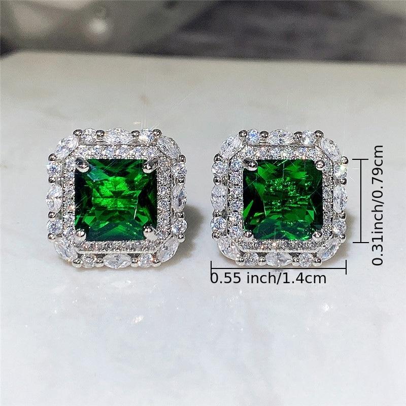Diamond-Accent Emerald Earrings