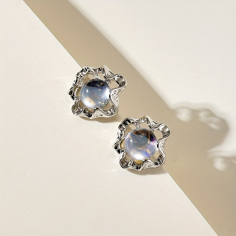 Radiant Full Moon Earrings