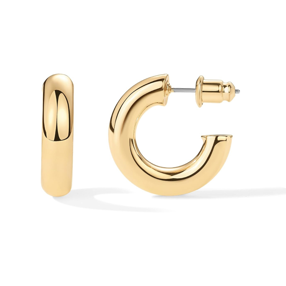 Chunky Gold Hoop Earrings