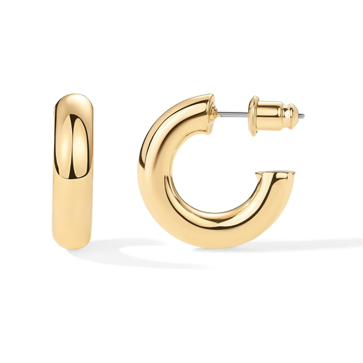Chunky Gold Hoop Earrings