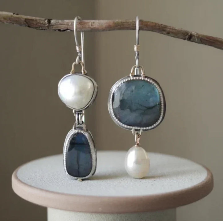 Blue Stone Natural Earrings