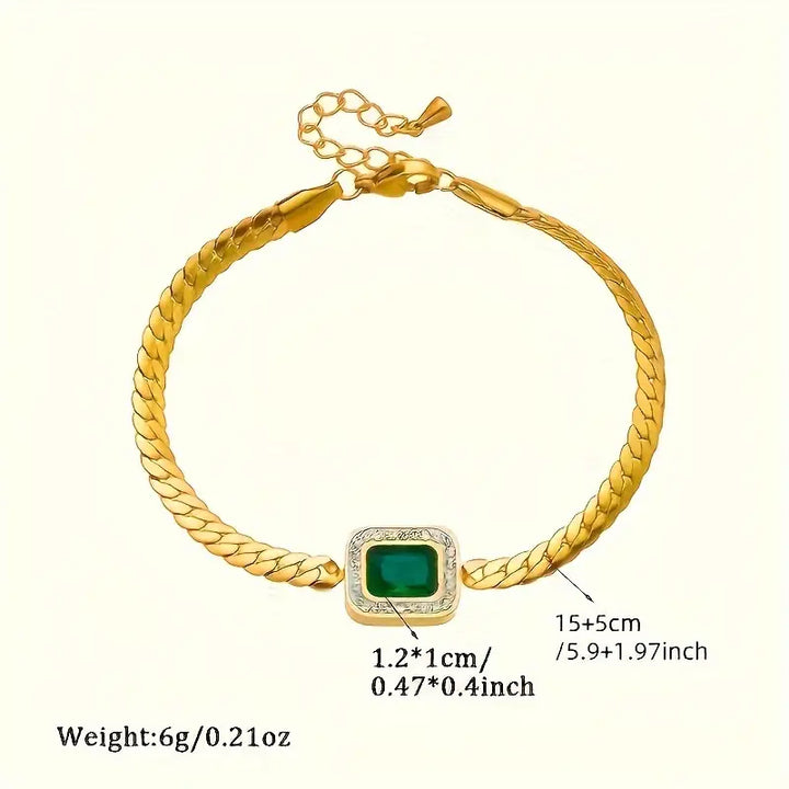 Elegant Emerald Bracelet