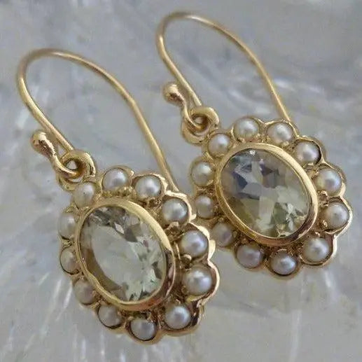 Boho Pearl and Crystal Earrings